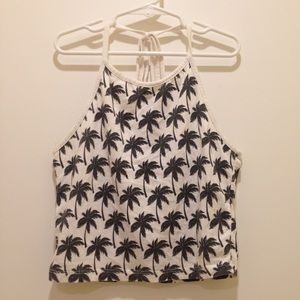 Brandy Melville Palm tree tie back tank